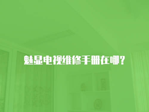 魅顯電視維修手冊在哪？
