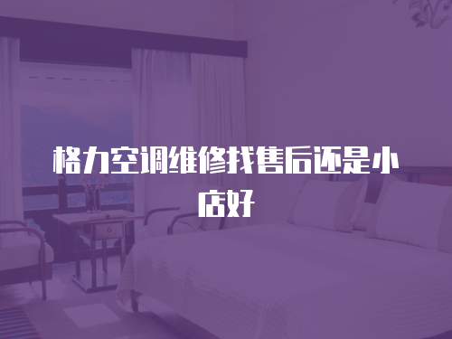 格力空調維修找售后還是小店好