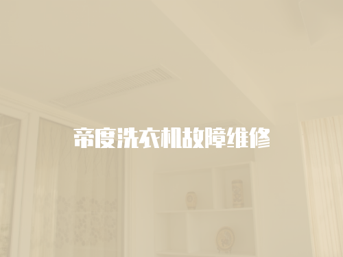 帝度洗衣機故障維修
