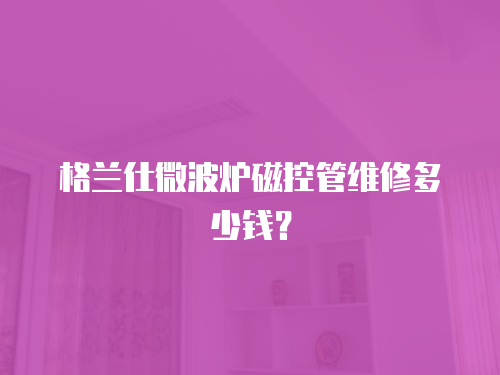 格蘭仕微波爐磁控管維修多少錢？