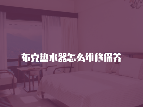 布克熱水器怎么維修保養