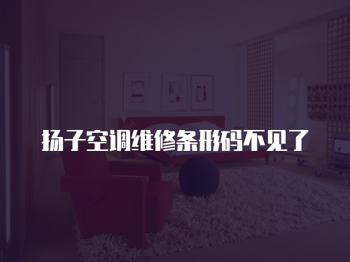 揚子空調(diào)維修條形碼不見了