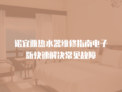 諾宜雅熱水器維修指南電子版快速解決常見故障
