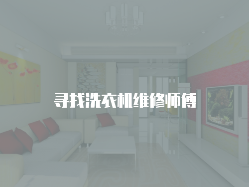 尋找洗衣機(jī)維修師傅