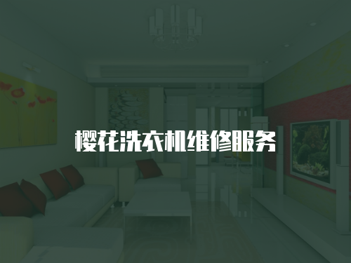 櫻花洗衣機維修服務