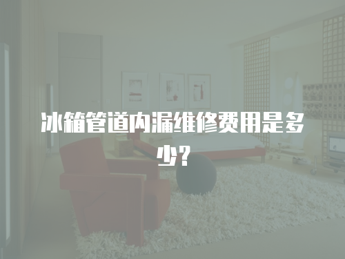 冰箱管道內漏維修費用是多少？