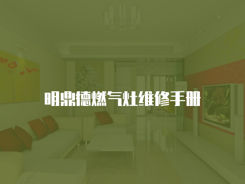 明鼎德燃氣灶維修手冊
