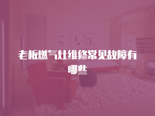 老板燃?xì)庠罹S修常見故障有哪些