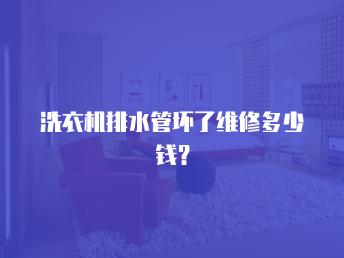 洗衣機排水管壞了維修多少錢？