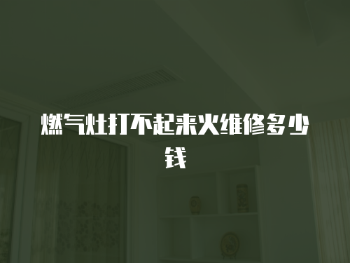 燃?xì)庠畲虿黄饋砘鹁S修多少錢