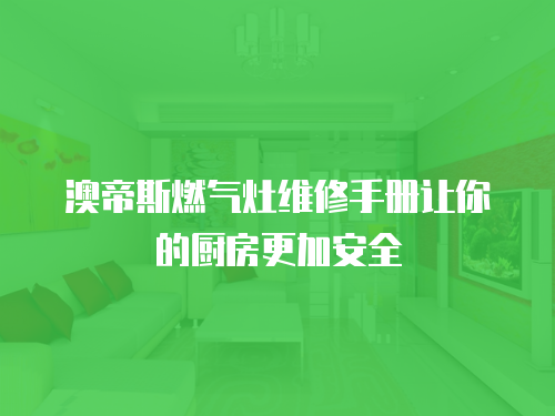 澳帝斯燃?xì)庠罹S修手冊(cè)讓你的廚房更加安全