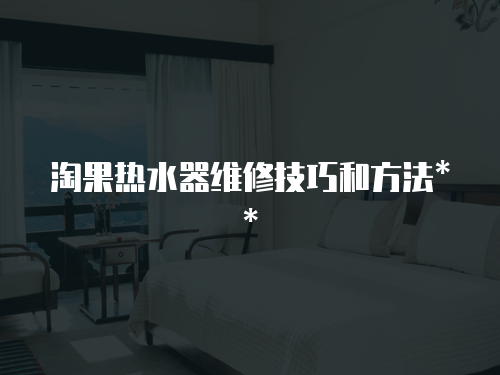 淘果熱水器維修技巧和方法**