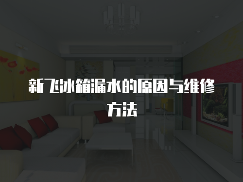 新飛冰箱漏水的原因與維修方法