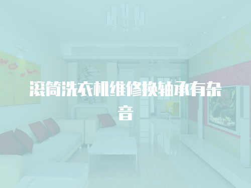 滾筒洗衣機維修換軸承有雜音