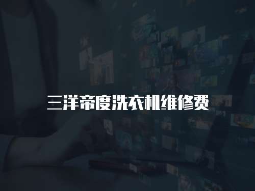 三洋帝度洗衣機維修費