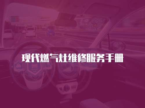 現(xiàn)代燃氣灶維修服務(wù)手冊