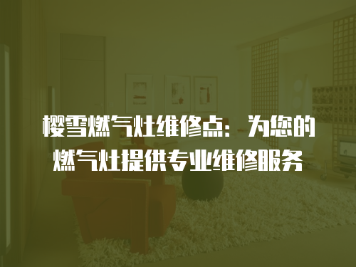 櫻雪燃?xì)庠罹S修點(diǎn)：為您的燃?xì)庠钐峁I(yè)維修服務(wù)