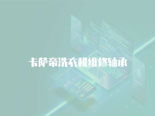 卡薩帝洗衣機維修軸承
