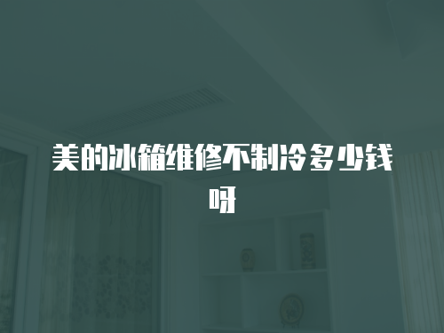 美的冰箱維修不制冷多少錢呀