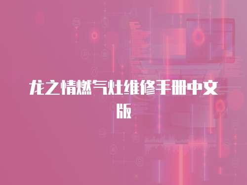 龍之情燃?xì)庠罹S修手冊(cè)中文版