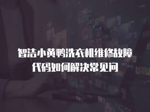 智潔小黃鴨洗衣機維修故障代碼如何解決常見問