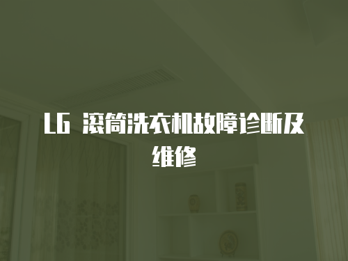 LG 滾筒洗衣機(jī)故障診斷及維修