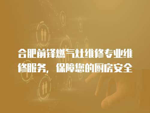 合肥前鋒燃氣灶維修專業維修服務，保障您的廚房安全