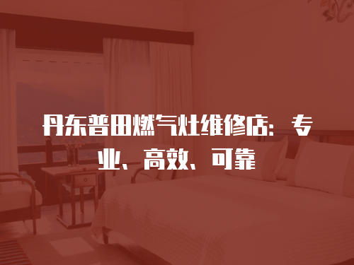 丹東普田燃氣灶維修店：專業、高效、可靠