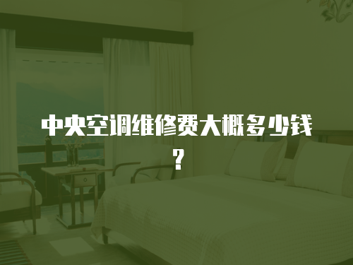 中央空調維修費大概多少錢？
