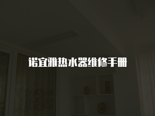 諾宜雅熱水器維修手冊(cè)