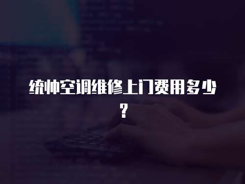 統帥空調維修上門費用多少？