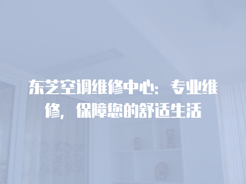 東芝空調(diào)維修中心：專業(yè)維修，保障您的舒適生活