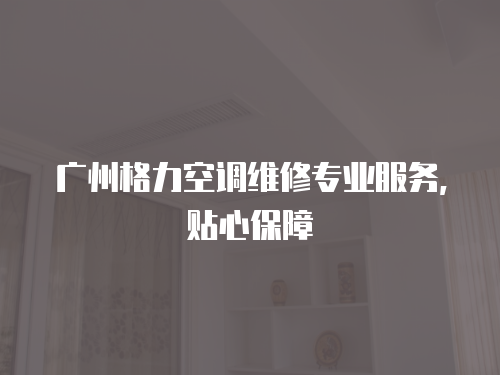 廣州格力空調(diào)維修專業(yè)服務(wù)，貼心保障