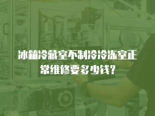 冰箱冷藏室不制冷冷凍室正常維修要多少錢？