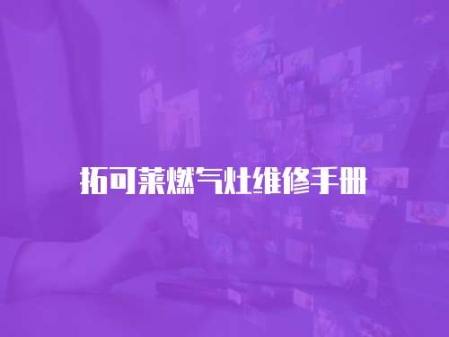 拓可萊燃?xì)庠罹S修手冊(cè)