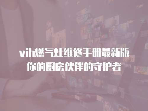 vih燃?xì)庠罹S修手冊(cè)最新版你的廚房伙伴的守護(hù)者