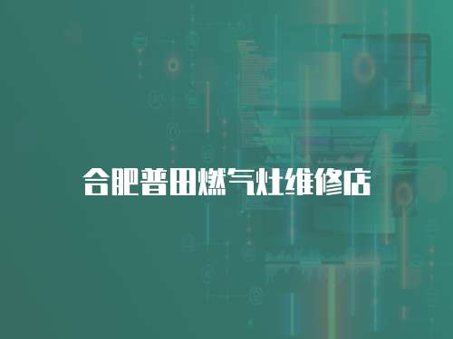 合肥普田燃?xì)庠罹S修店