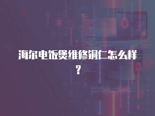 海爾電飯煲維修銅仁怎么樣？