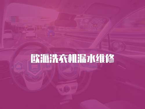 歐派洗衣機漏水維修