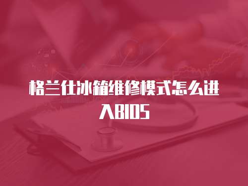 格蘭仕冰箱維修模式怎么進入BIOS