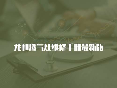 龍和燃?xì)庠罹S修手冊(cè)最新版