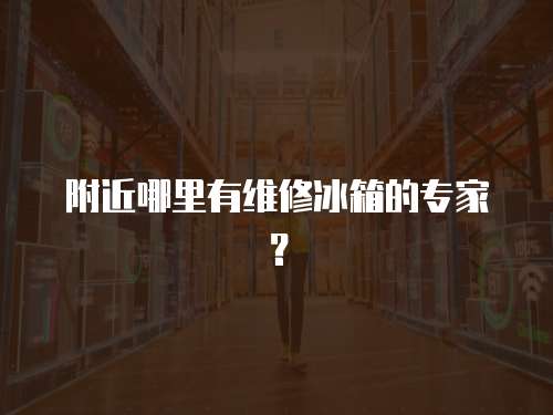 附近哪里有維修冰箱的專家？