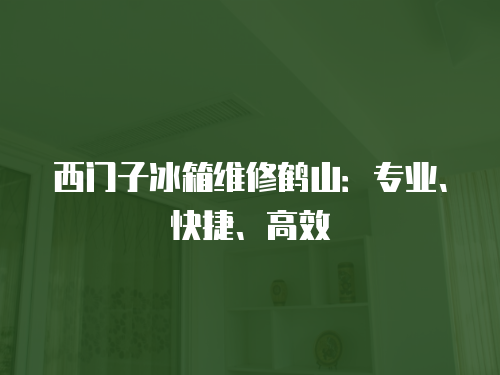 西門(mén)子冰箱維修鶴山：專(zhuān)業(yè)、快捷、高效