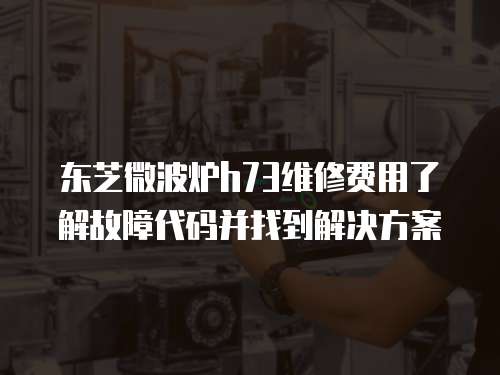 東芝微波爐h73維修費(fèi)用了解故障代碼并找到解決方案