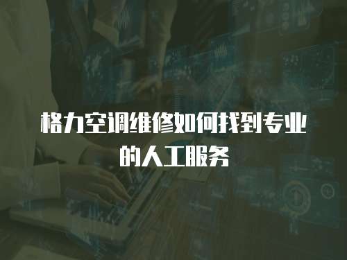 格力空調維修如何找到專業的人工服務