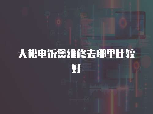 大松電飯煲維修去哪里比較好