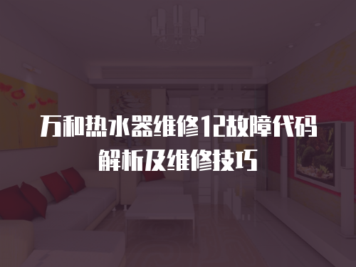 萬和熱水器維修12故障代碼解析及維修技巧