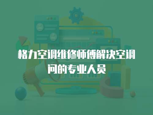格力空調(diào)維修師傅解決空調(diào)問的專業(yè)人員