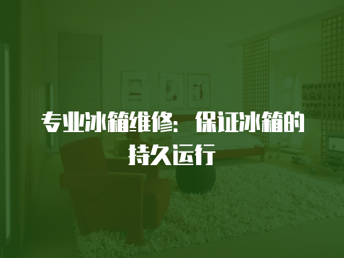 專業(yè)冰箱維修：保證冰箱的持久運(yùn)行