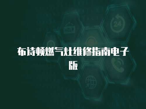 布詩頓燃氣灶維修指南電子版